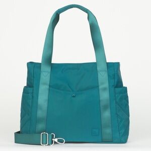 IHKWIP Zig Zag Transit Tote with Crossbody Strap ~ Autumn Teal
